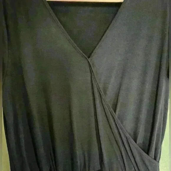 Women's Casual Deep V-Neck Short Sleeve Wrap Drawstring Waist Jumpsuit Romper - Picture 3 of 6